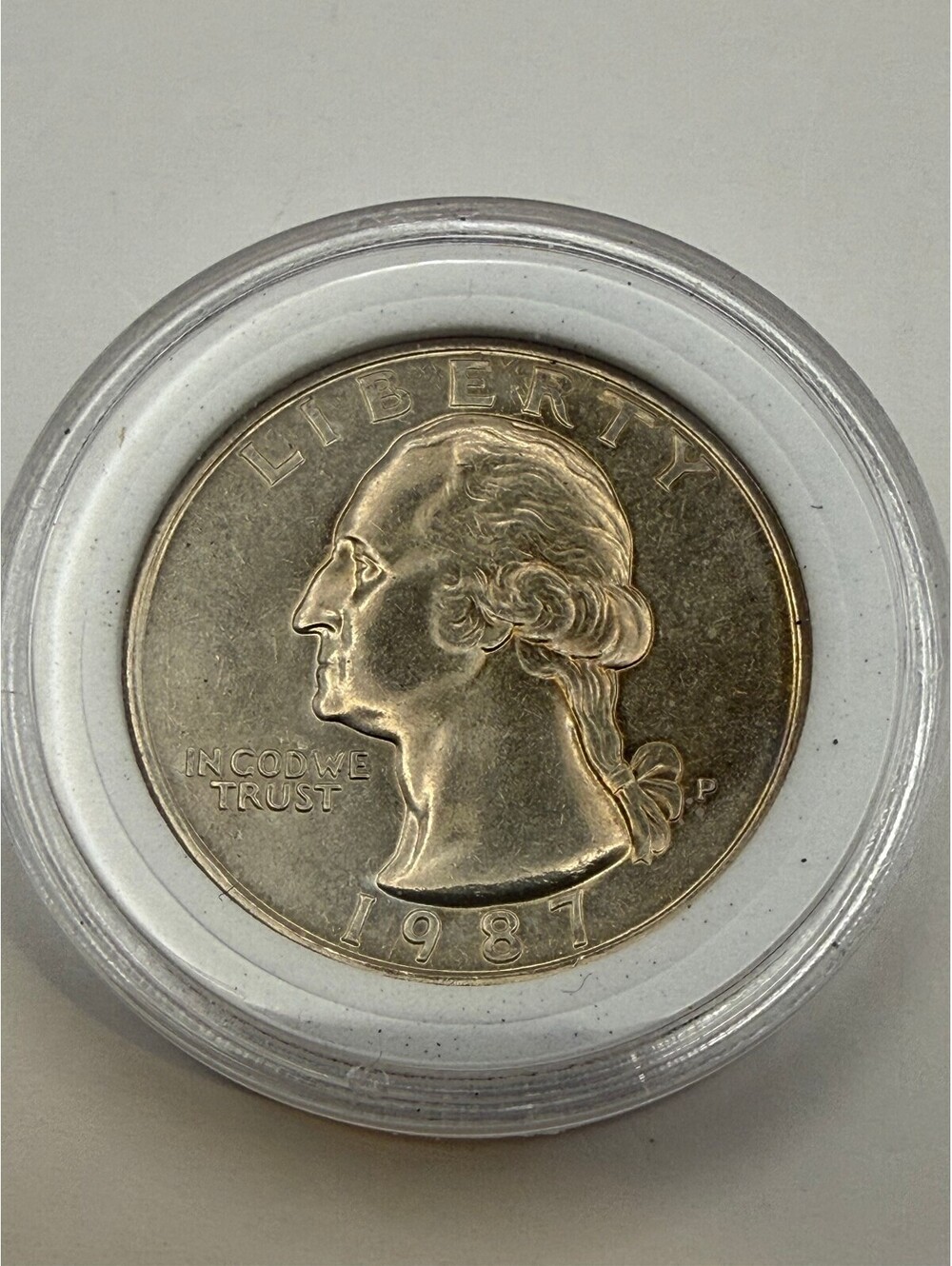 1987-P Washington Quarter 25C Philadelphia Mint Bright Lustrous US Coin